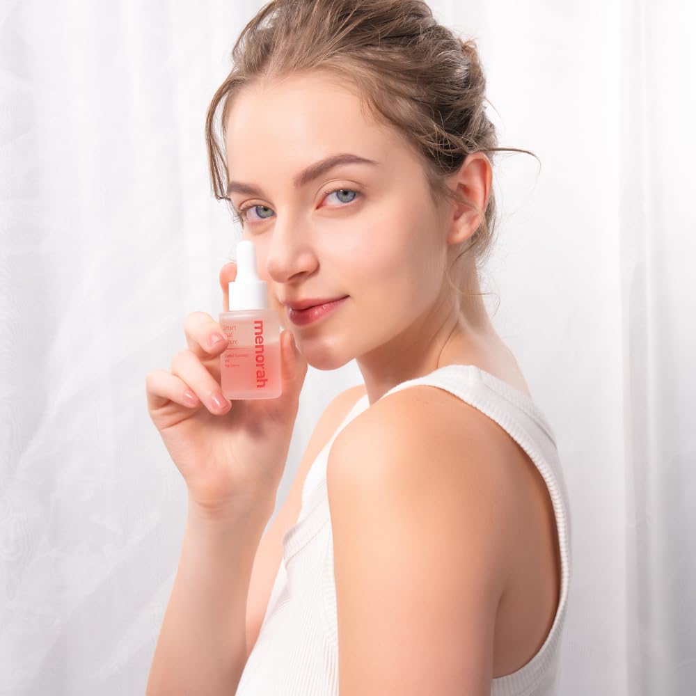 menorah skincare – Smart Dual Serum – con tomate de cristal y bayas de acai, suero para cara, antienvejecimiento, piel brillante, suero con infusión