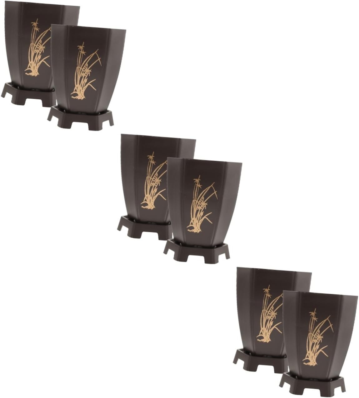 Yardwe 6 Pcs Orchid Pot Orchid Planter Plant Basket Succulent Containers Self Watering Planter Pot Nursery Pot Orchild Plant Pot Succulent Holder