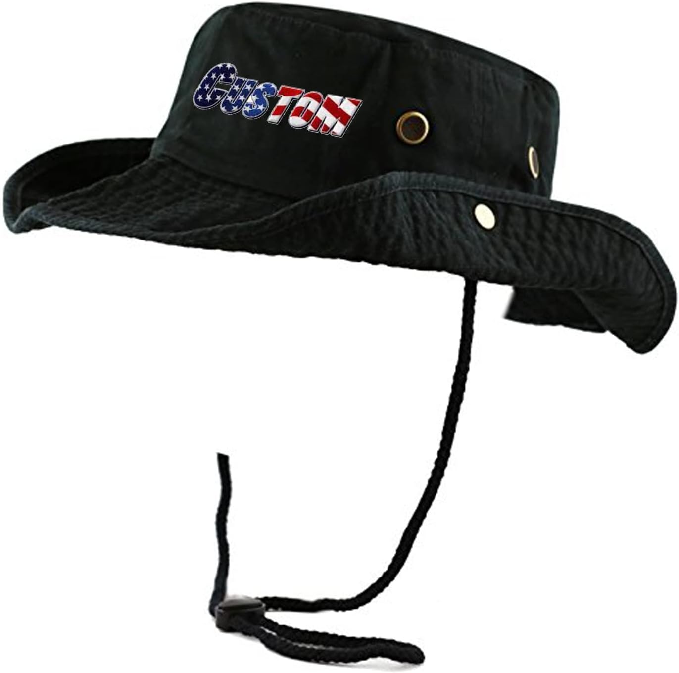 Logotipo bordado personalizado y texto Boonie sombrero de sol para hombre, protección UV, cubo al aire libre, sombrero de pesca para senderismo,