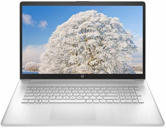 HP Laptop con pantalla táctil de 17.3 pulgadas, AMD Ryzen 5 7530U (hasta 4.5 GHz), 12 GB de RAM, 1 TB PCIe SSD, cámara web, HDMI, WiFi, USB-A y C,