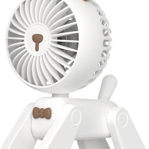 Leefasy Ventilador de escritorio pequeño, ventilador personal de 3 velocidades, encantador, creativo, ajustable, recargable, con forma de ciervo Leefasy Ventilador de escritorio pequeño, ventilador personal de 3 velocidades, encantador, creativo, ajustable, recargable, con forma de ciervo