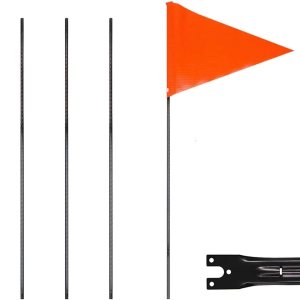 Bandera de bicicleta Poste de fibra de vidrio de altura ajustable Señal de seguridad Alta visibilidad para bicicletas eléctricas Carros de golf Bandera de bicicleta Poste de fibra de vidrio de altura ajustable Señal de seguridad Alta visibilidad para bicicletas eléctricas Carros de golf