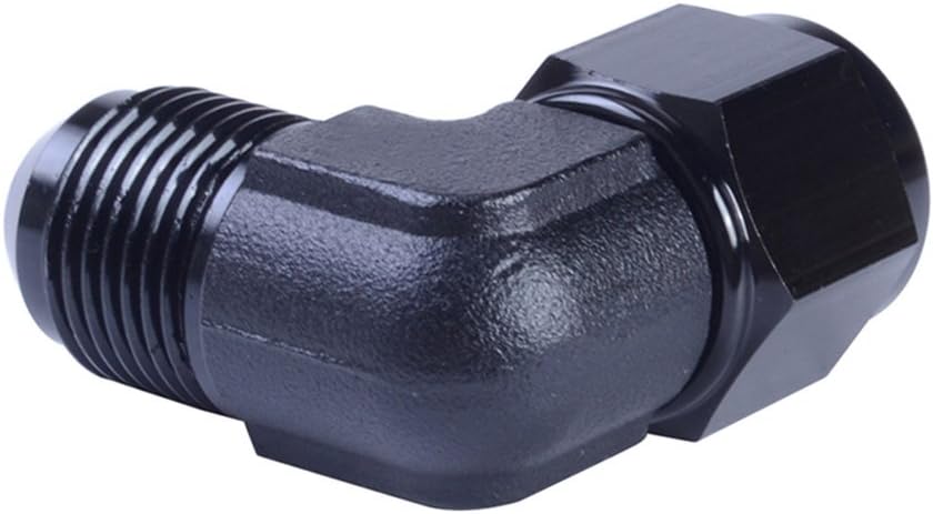 Adaptador de montaje Espeeder An para mampara, aluminio anodizado, machohembra, 90 grados, color negro, Negro