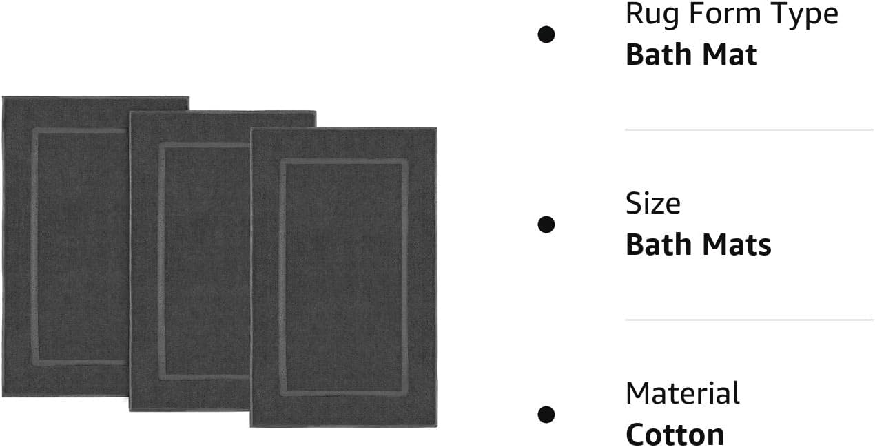 Simpli-Magic 79180 – Juego de alfombrillas de baño, color gris, paquete de 3