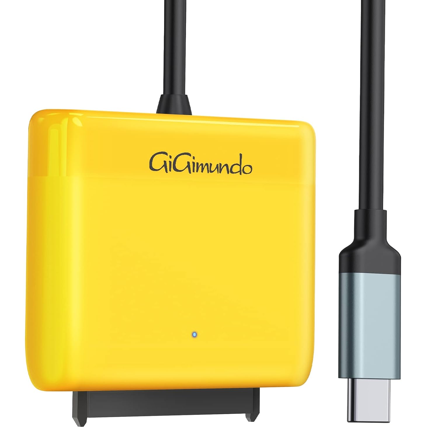 GiGimundo Adaptador SATA a USB 3.0, cable SATA a USB C de 1 pie para SSD y HDD de 2.5 pulgadas, convertidor externo para transferencia de datos