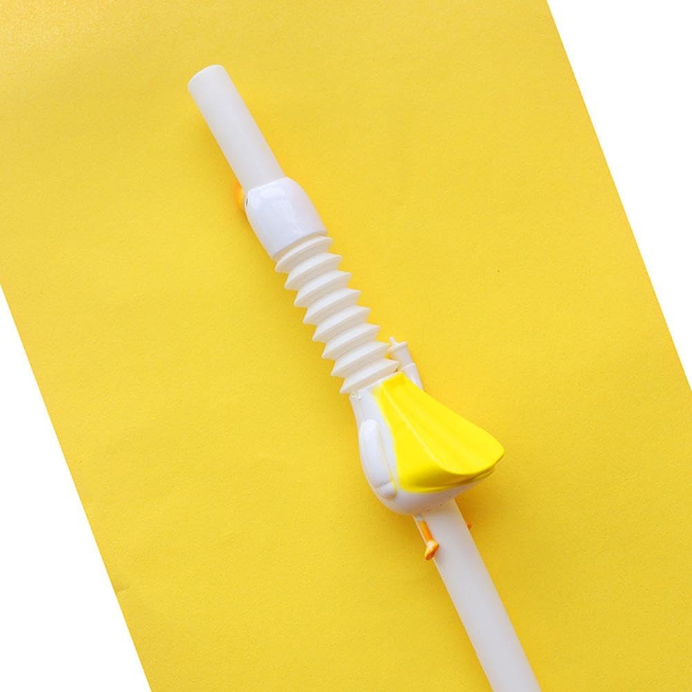 Pajitas de ganso reutilizables, pajitas de ganso blanco, divertidas, ecológicas, sin sabor a goma, regalos de pajitas locas de ganso, para uso