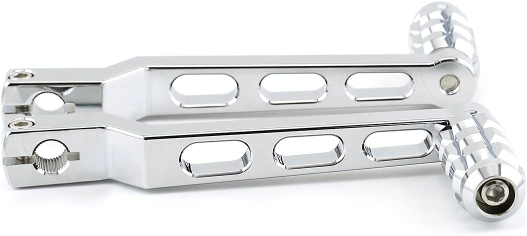2 piezas de aluminio CNC palanca de cambios de talóndedo del pie de palanca de cambios brazos y clavija de palanca de cambios para Harley Touring FL
