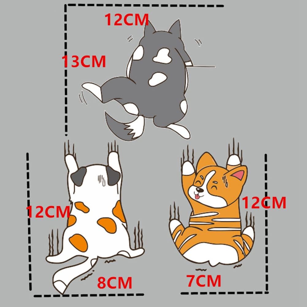Calcomanía de dibujos animados de gato lindo para automóvil, calcomanía de perro de dibujos animados, calcomanía de vinilo para coche, calcomanías