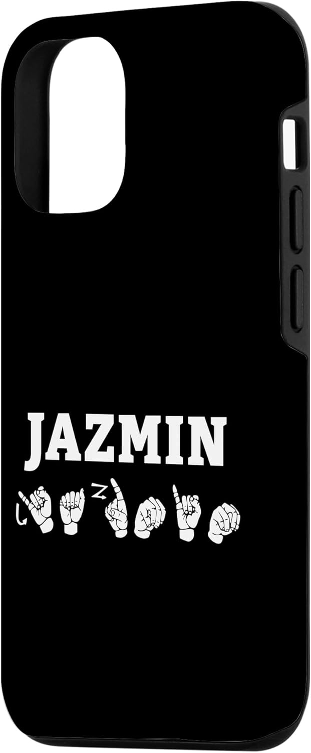 Funda para iPhone 1212 Pro con nombre personalizado JAZMIN ASL para profesores sordos