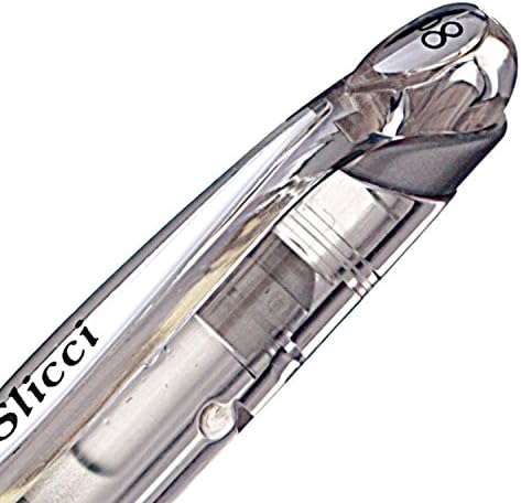 Pentel Arts Slicci (BG208-Z), punta de aguja de 0.031 in, bolígrafo de gel mediano, tinta metálica plateada (BG208-Z), paquete de 12
