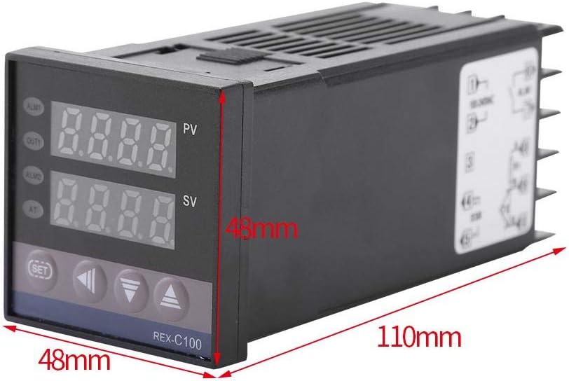 Termóstato de Digitaces, 32.0 F2,372.0 F alarma LED PID controlador de temperatura equipos AC110V-240V para la industria química de la energía