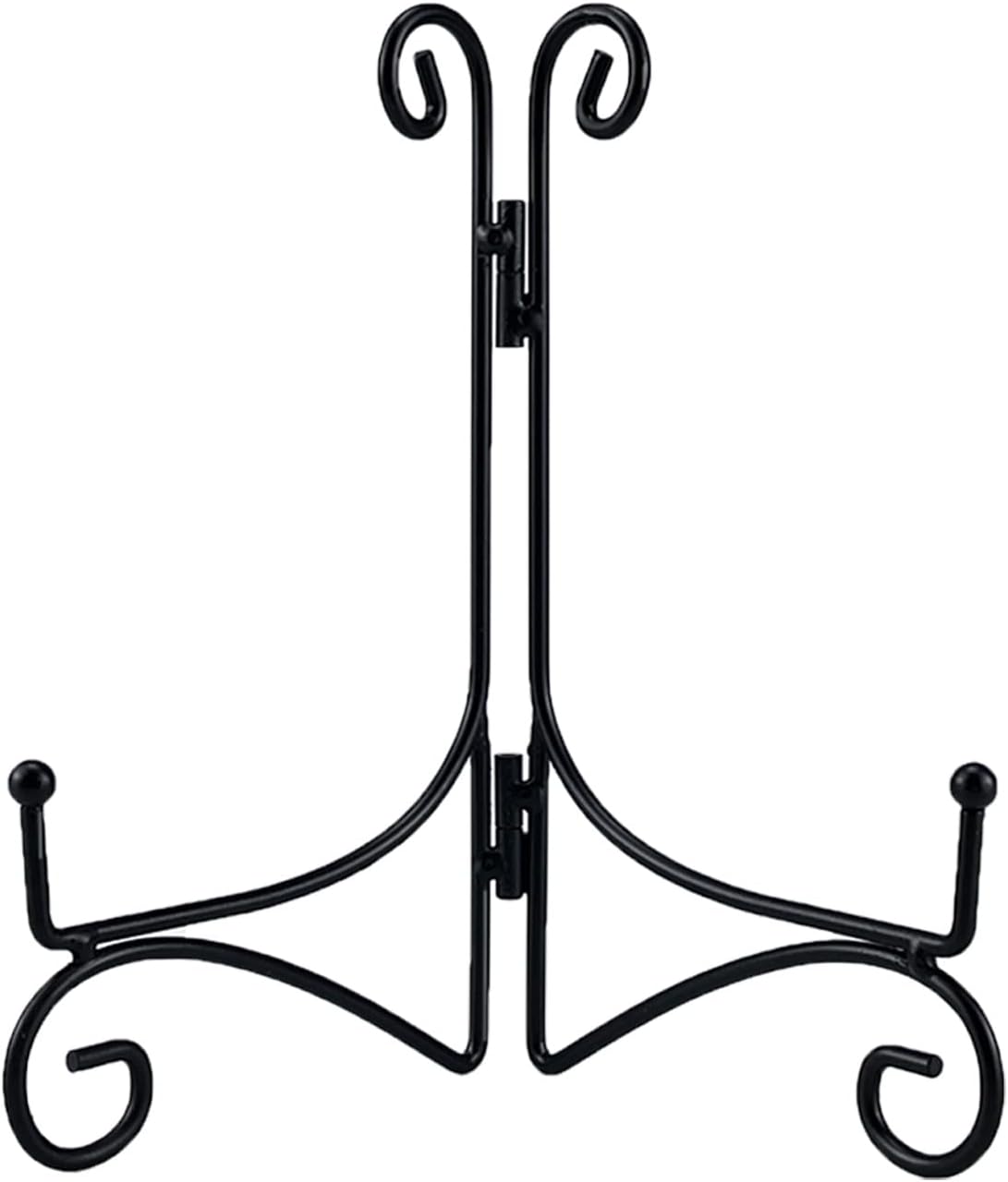 Soporte de placa de hierro negro, soporte de placa de 12 pulgadas para exhibición, soportes de metal pequeños para libros de cocina, marco de fotos,