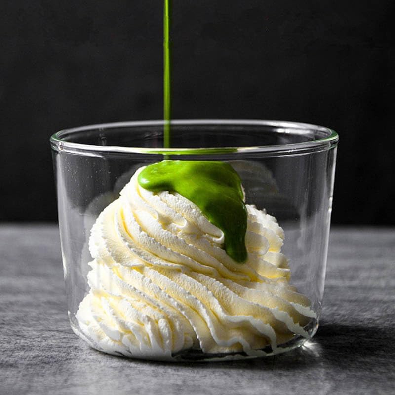 yarlung Paquete de 9 cuencos pequeños de vidrio para postre, taza de crema de 8 onzas, taza de pudín transparente, vasos de degustación, cuencos de