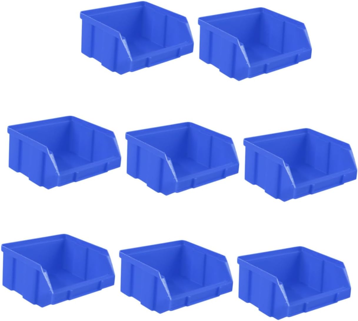 NUOBESTY Contenedores de almacenamiento apilables Organizador de piezas 8pcs Abs Organizador de oficina antiestático Almacenamiento de