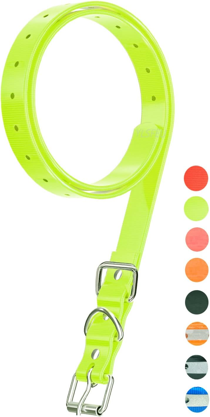 Correa de collar de perro para la mayoría de receptores de collar de choque de entrenamiento electrónico, ajustable, duradera, impermeable, sin
