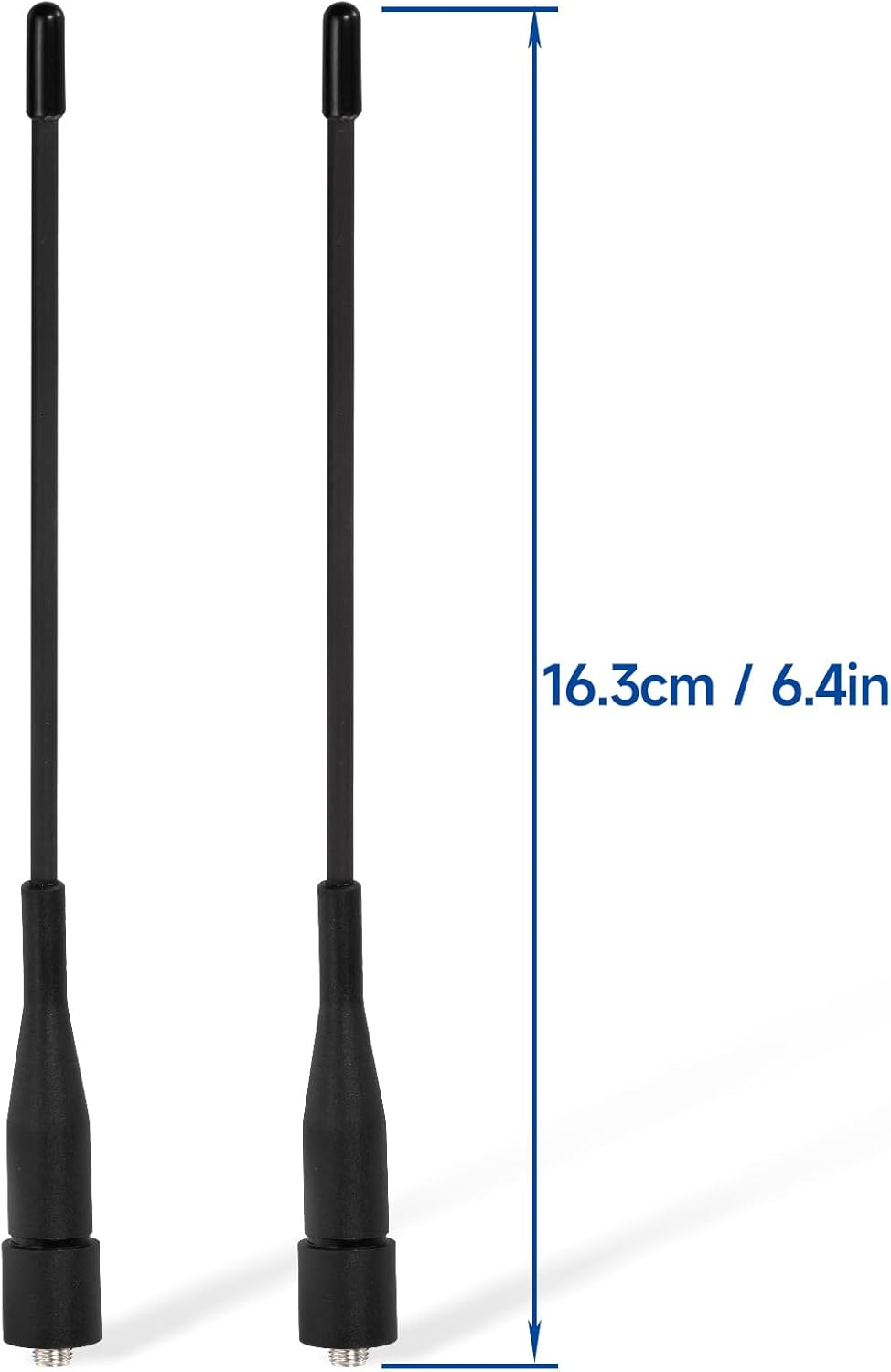 Eightwood Antena de radio bidireccional de 8 pulgadas, VHFUHF de doble banda SMA hembra flexible de mano antena de radio de mano 2 unidades para