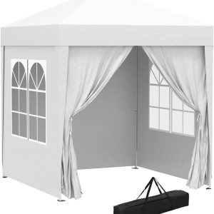 yoyomax Toldo desplegable de 8 x 8 pies, kiosco plegable instantáneo, tienda de campaña ligera para exteriores con paredes laterales y ventanas de yoyomax Toldo desplegable de 8 x 8 pies, kiosco plegable instantáneo, tienda de campaña ligera para exteriores con paredes laterales y ventanas de