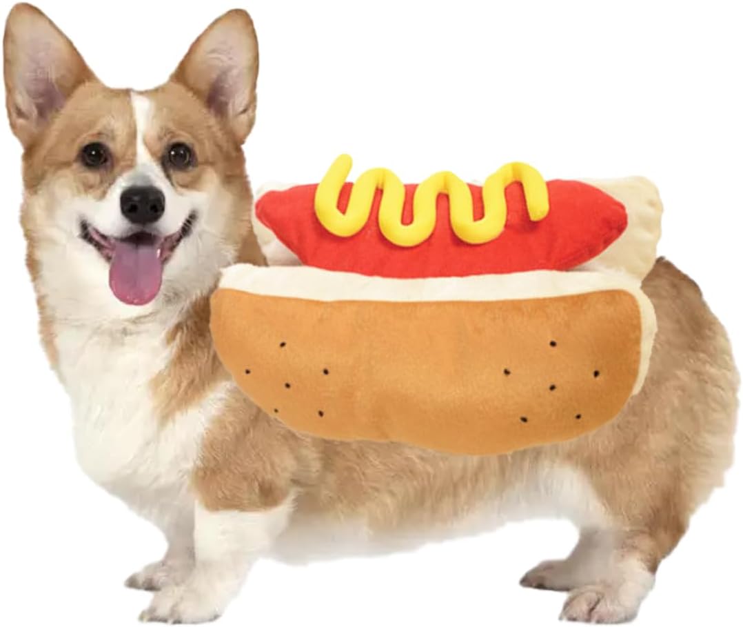 Disfraz de perro caliente para mascotas, comida divertida de Halloween, disfraces para mascotas, disfraz de fiesta de Halloween, disfraces