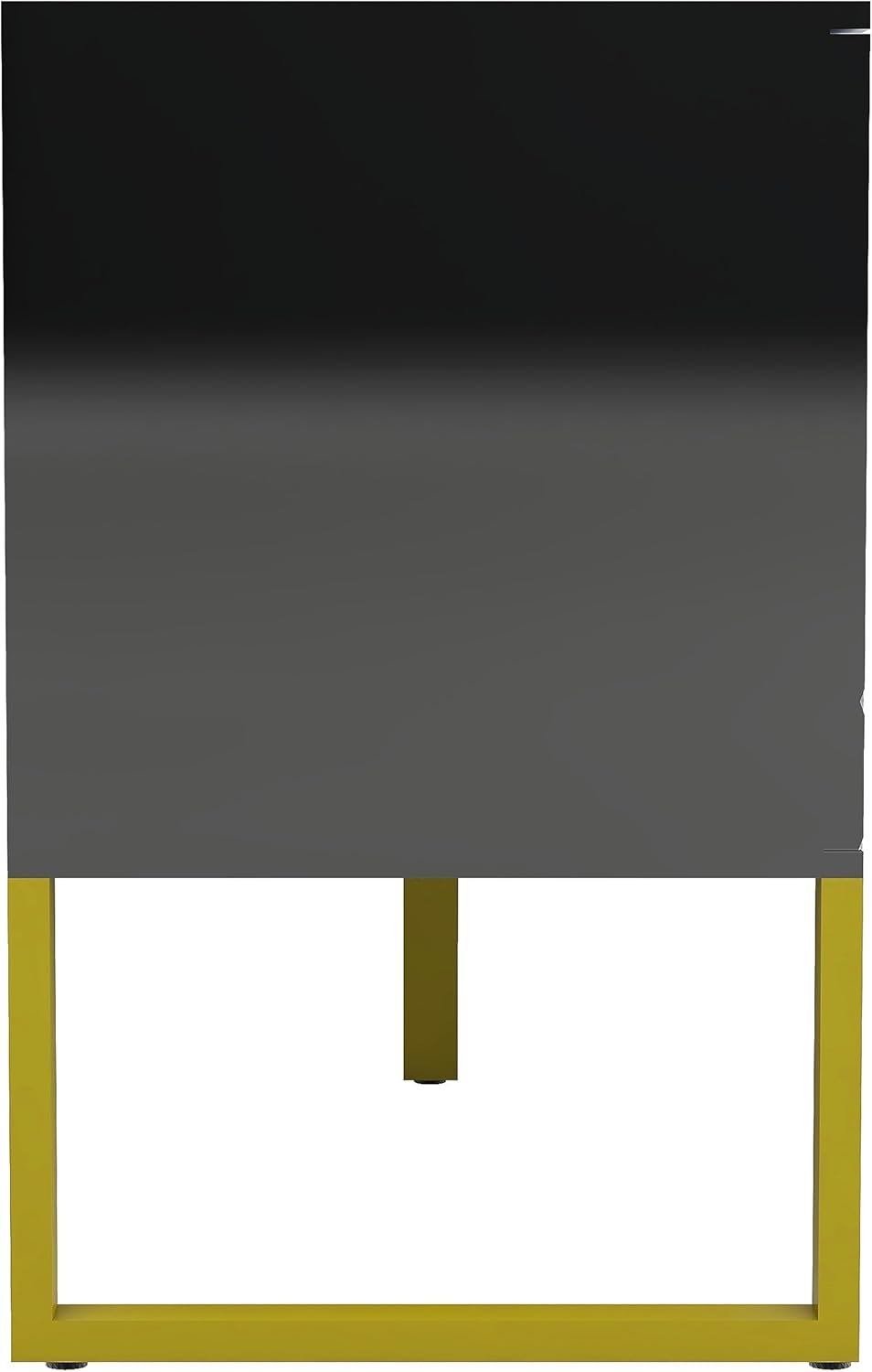 Moderno mueble de almacenamiento para TV con 2 cajones y gabinetes, mesa consola de TV para sala de estar con patas y asas de metal para televisores