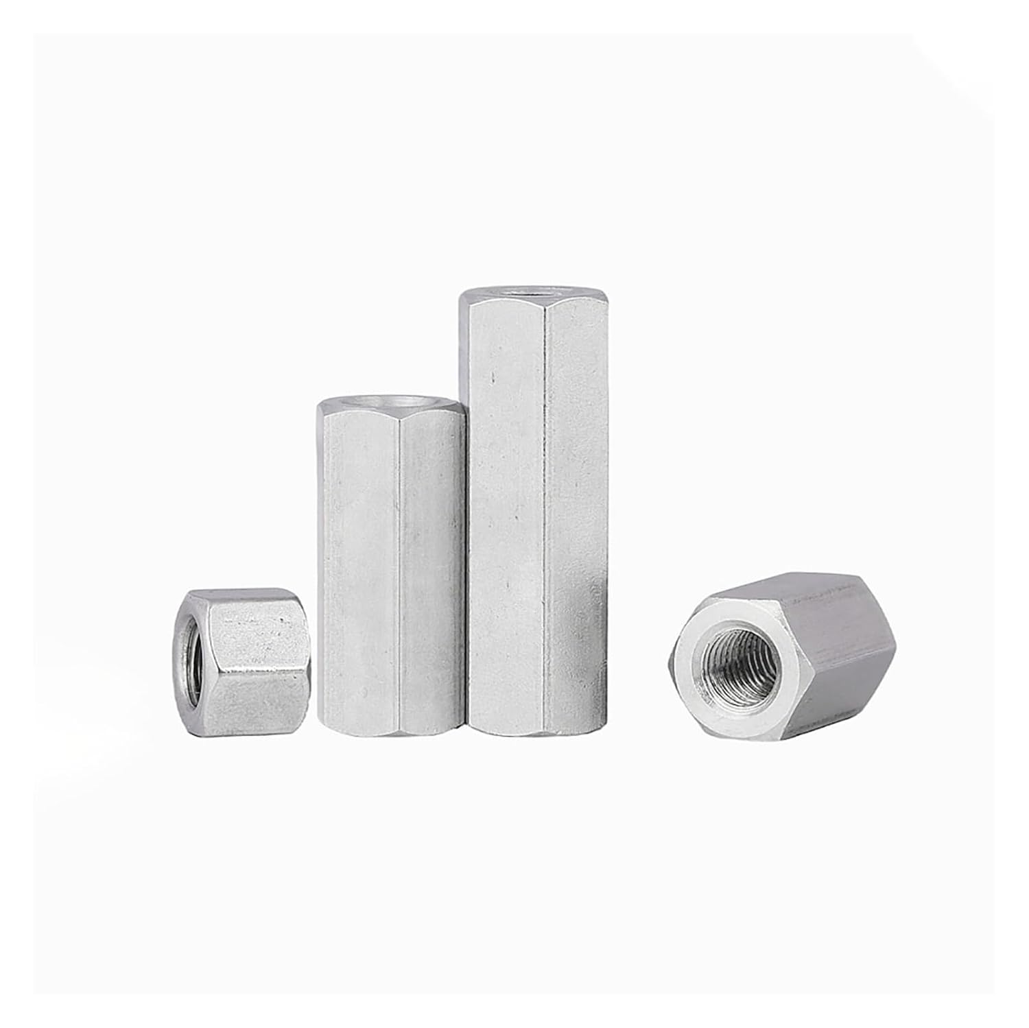 1 pieza de rosca izquierda 304 de acero inoxidable Hex Rod acoplamiento tuercas separador largo tuerca hexagonal M6 M8 M10 M12 M14 M16 (color