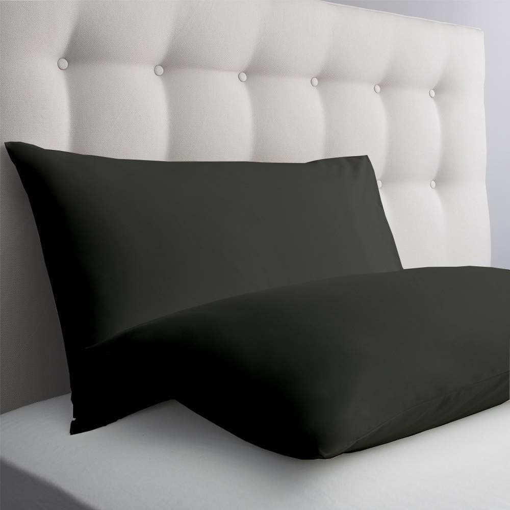 Fundas de almohada de 2 piezas de calidad hotelera de primera calidad, 100% algodón egipcio de 600 hilos, patrón sólido (King  Cal-King elefante