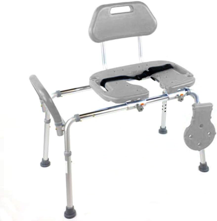 HydroGlyde – Silla de ducha deslizante de alta calidad, resistente, banco de transferencia de bañera acolchado con asiento recortado, para bañera,