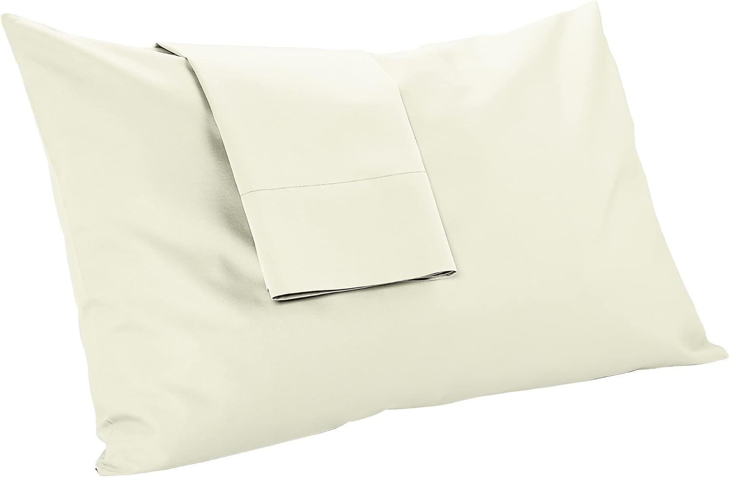 MyPillow Juego de fundas de almohada Giza Queen, marfil