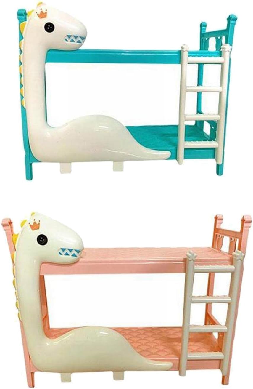 Esquirla 2pcs 112 muñecas literas realistas doble capa camas juguetes dormitorio modelos