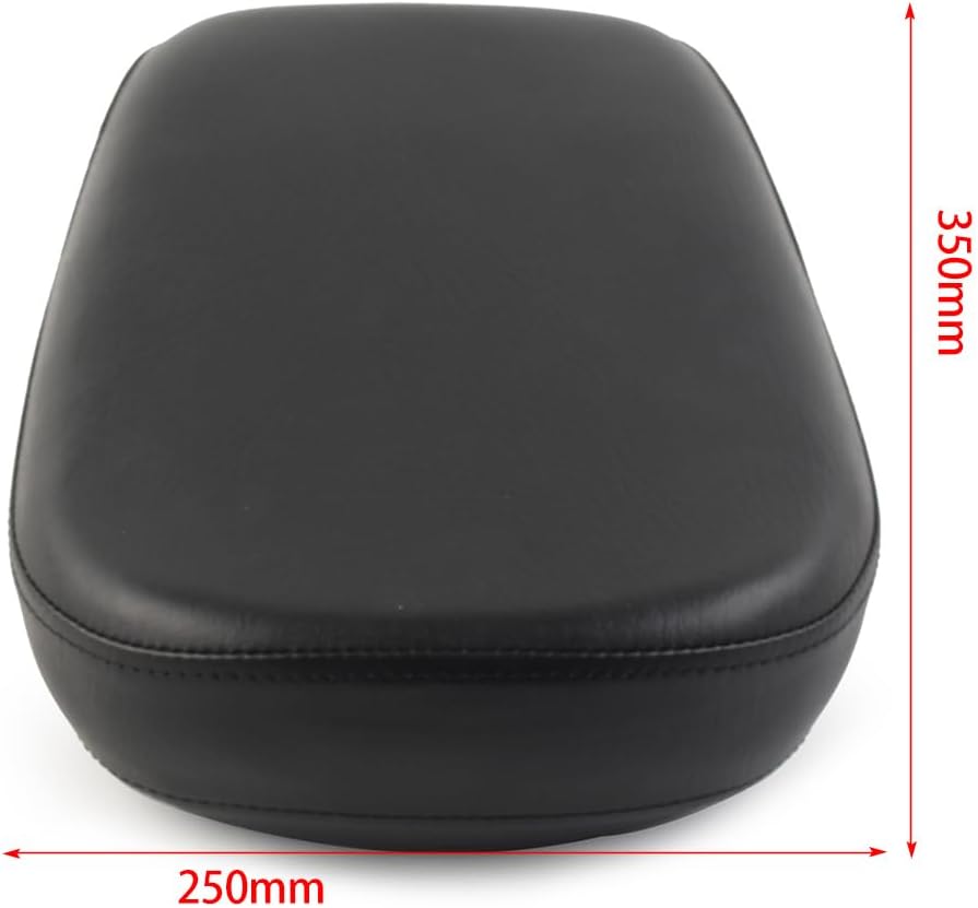 LIRU – Cojín para asiento de pasajero trasero de motocicleta para Yamaha XVS 650 1998-2010, V-Star 650 1998-2010, negro