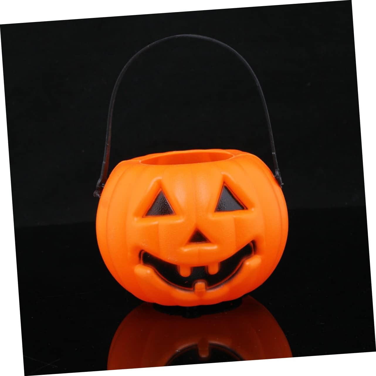 IMIKEYA Faroles de caramelo para niños, faroles LED decorativos, mini farol de calabaza, cubo de calabaza, cesta de dulces de Halloween, farol de