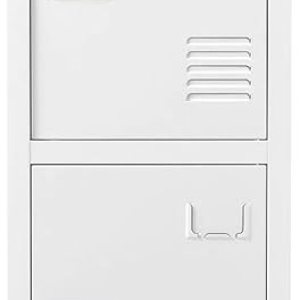 AdirOffice Armario escolar grande con 4 puertas y 4 ganchos, armario de almacenamiento de metal ideal para escuela, garaje, armarios de oficina (4 AdirOffice Armario escolar grande con 4 puertas y 4 ganchos, armario de almacenamiento de metal ideal para escuela, garaje, armarios de oficina (4