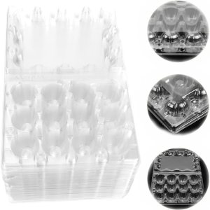 Cartones de huevos, cartones de huevos baratos a granel, cartón de huevos, cartón de huevos de plástico 100 Uds., espesado, sostiene 12 huevos, Cartones de huevos, cartones de huevos baratos a granel, cartón de huevos, cartón de huevos de plástico 100 Uds., espesado, sostiene 12 huevos,