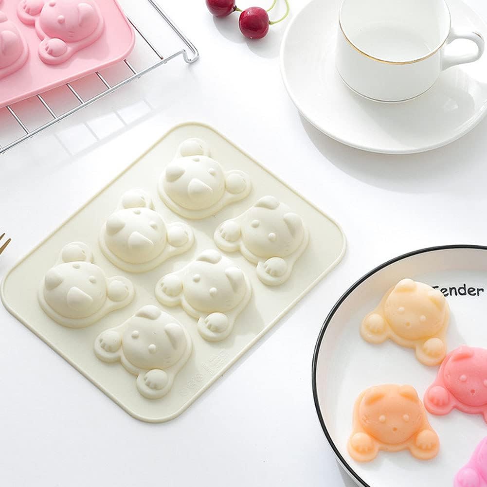Molde de silicona para cubitos de hielo con forma de gato, 4 piezas de molde para hacer dulces para gatos, moldes novedosos de silicona para gatos,