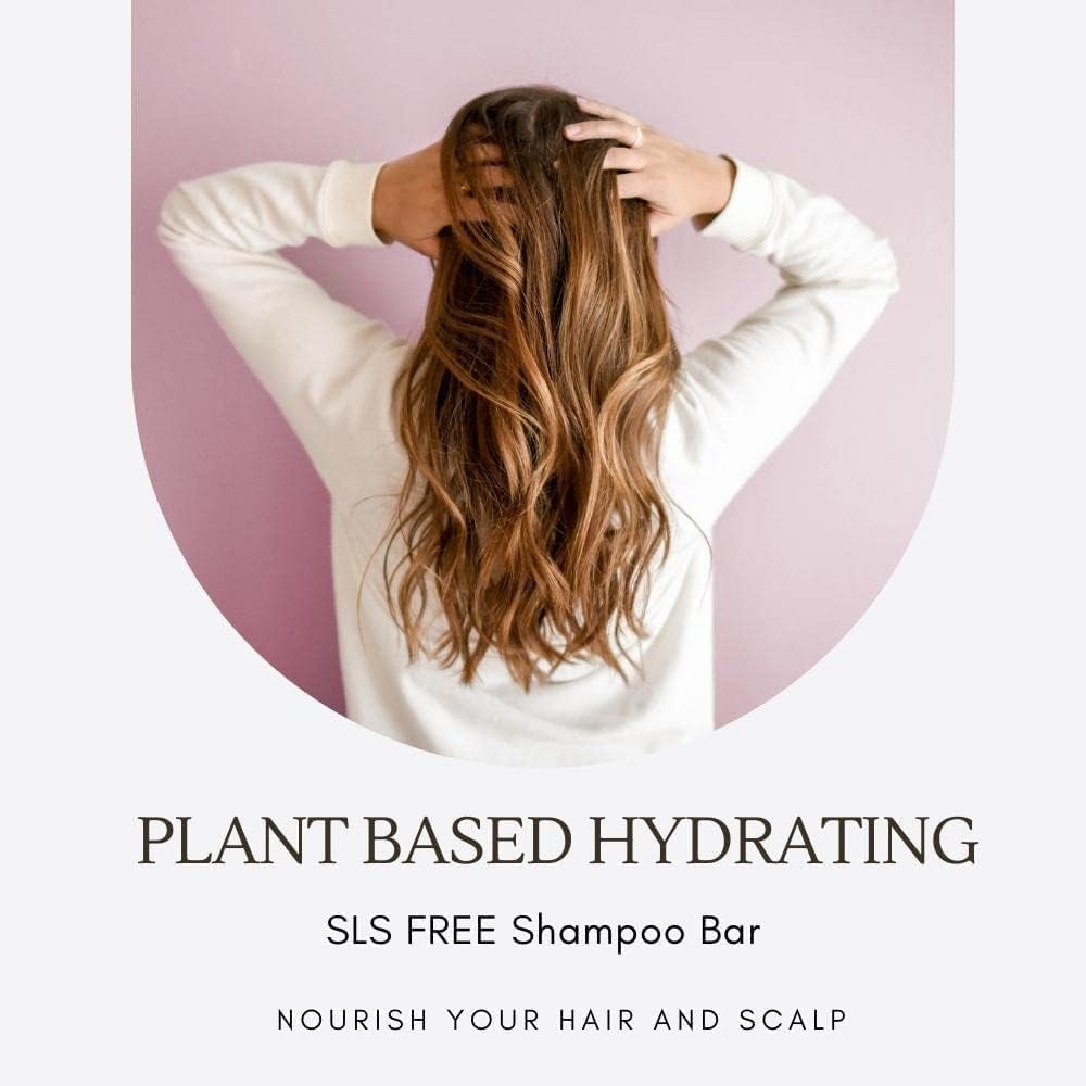 Barra de champú sólida hecha a mano  Barra de champú natural y acondicionador para cabello seco, nutrición del cabello, evita puntas derramadas con