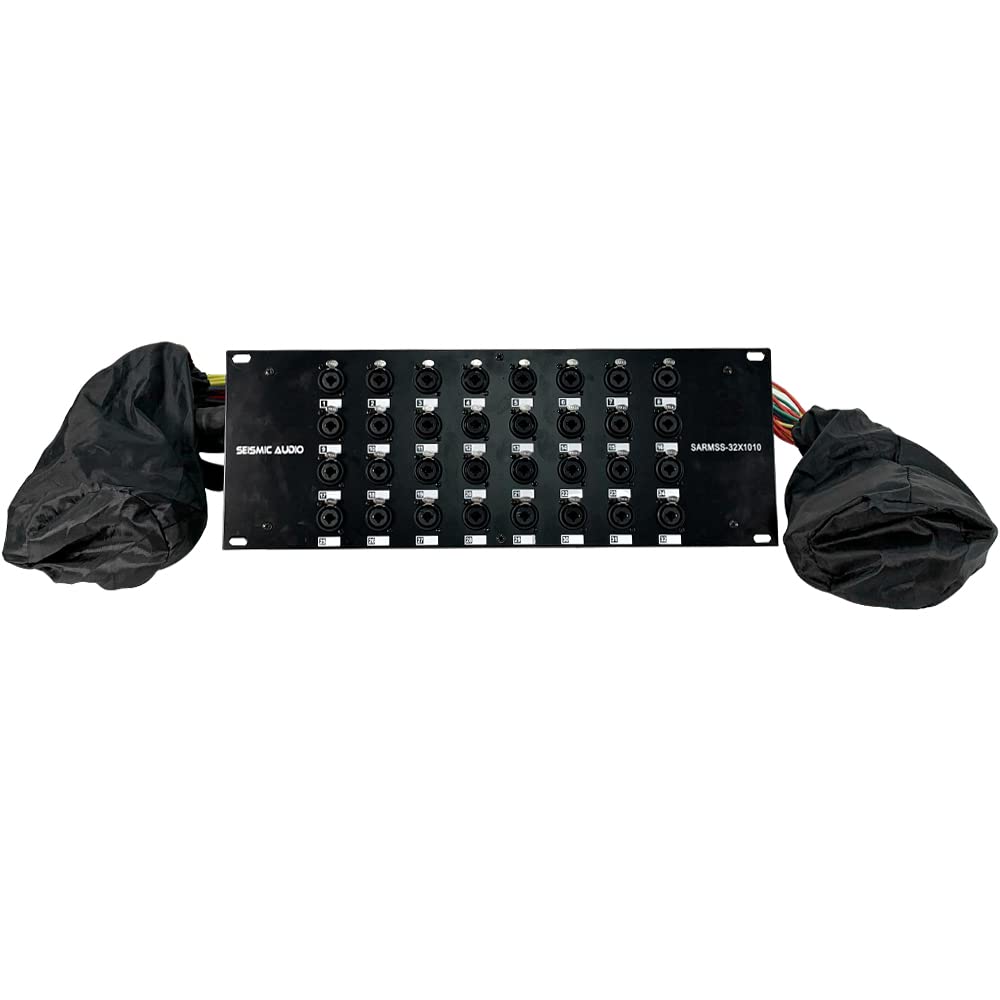 Seismic Audio – SARMSS-32×1010-32 Canales XLR TRS Combo Splitter Snake Cable – Dos troncos XLR de 10′