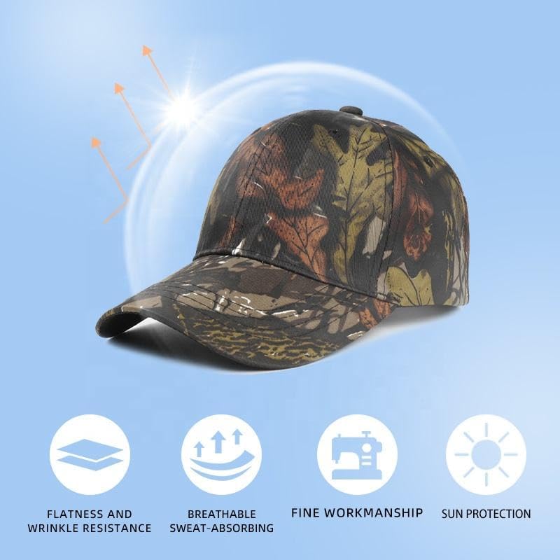 American Orange Premium Camo – Gorra de béisbol con correa de velcro para hombres y mujeres, de algodón, ajustable, estilo táctico