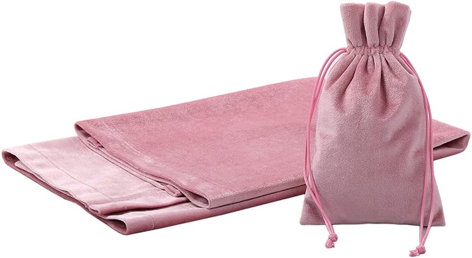 BLESSUME Wizard Velvet Tarot – Mantel y bolsa de tarot cuadrado azul (rosa)