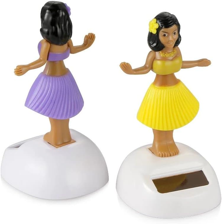 Decoración de tablero de instrumentos de niña bailarín con energía solar, figuras de colección de juguetes para decoración interior del hogar (verde)