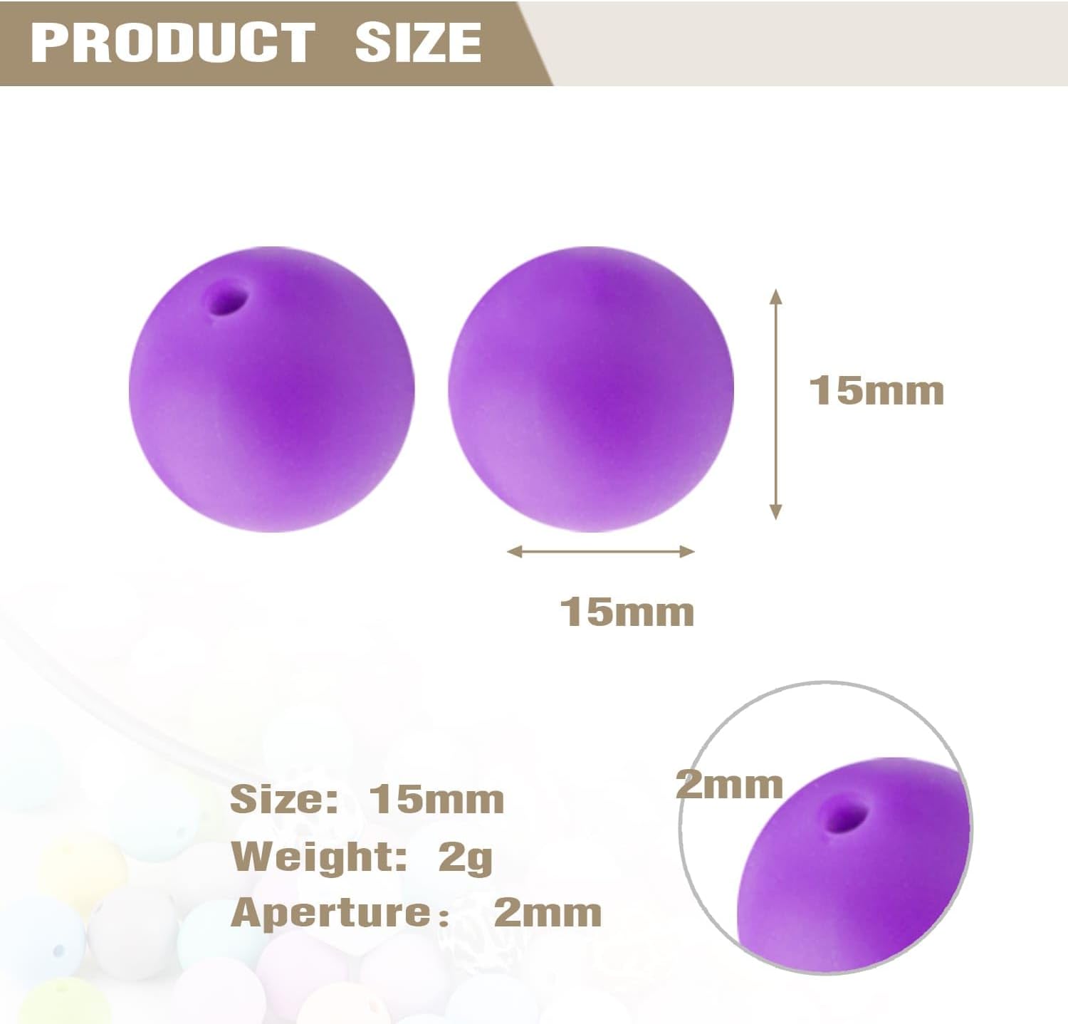 170 cuentas de silicona de 0.591 in para hacer llaveros, 5 formas de mezclar y combinar colores, cuentas redondas de goma para bolígrafos, collares,