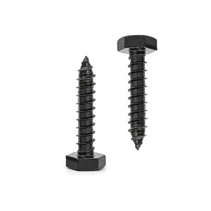 Qlvily 25 tornillos de retraso hexagonales de acero inoxidable de 14″ x 1-14″, color negro Qlvily 25 tornillos de retraso hexagonales de acero inoxidable de 14″ x 1-14″, color negro