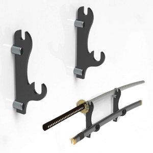 Soporte para espada, gancho para espada, soporte de pared para espada, soporte de pared acrílico de 2 capas, soporte para espada samurái, adecuado Soporte para espada, gancho para espada, soporte de pared para espada, soporte de pared acrílico de 2 capas, soporte para espada samurái, adecuado
