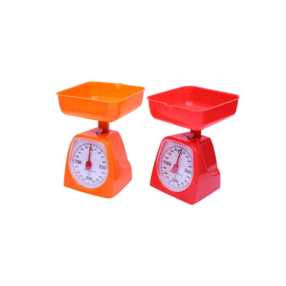 Utoolmart Báscula mecánica de cocina, báscula de alimentos dietéticos, con medidas de libras y kilogramos, rango de medición, 176.37 oz, precisión