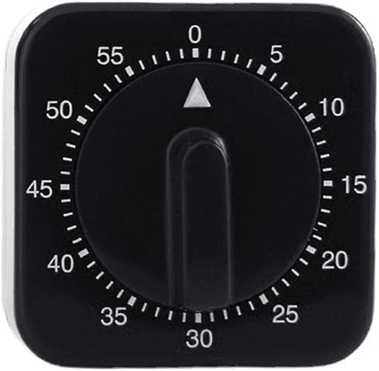 Temporizador mecánico Cronómetro de 60 minutos para cocinar, hornear, gimnasio, entrenamiento, estudio, reloj de cuenta regresiva visual para