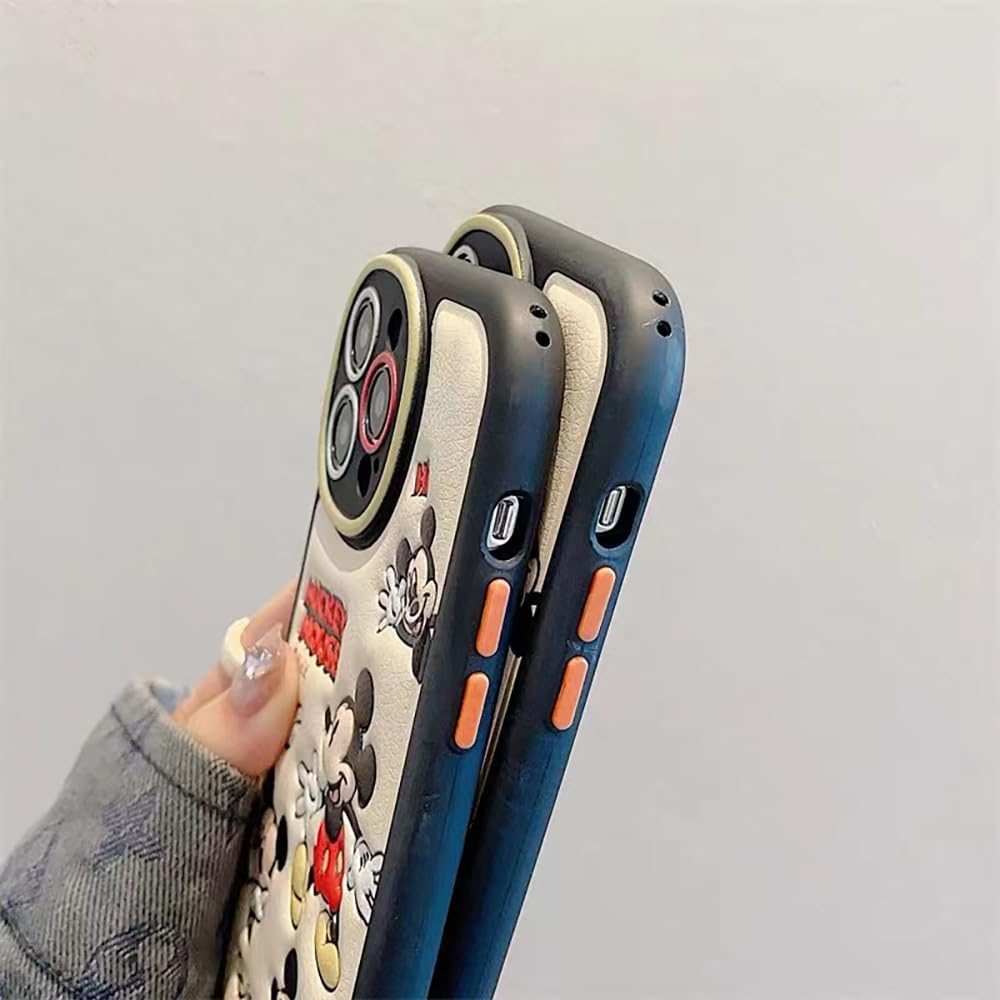 Funda compatible con iPhone 15 Pro de 6.1 pulgadas, funda Kawaii de piel TPU para teléfono con dibujos animados, goma suave a prueba de golpes,