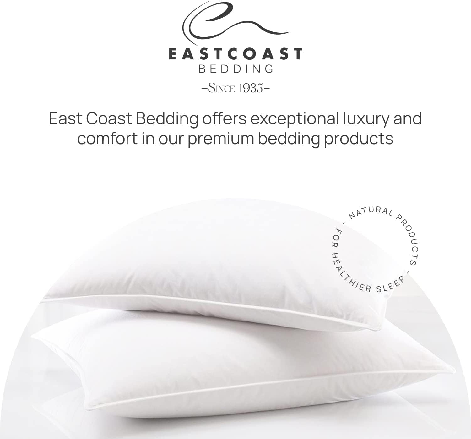 East Coast Bedding Funda de almohada vacía sin relleno, 100 % algodón, solo se utiliza para relleno de plumón a granel para tapicería, bricolaje,