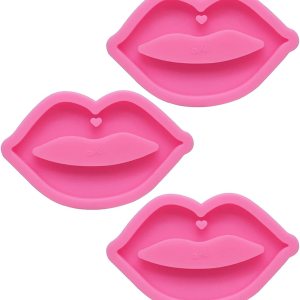 OHAOLYLE 3 moldes de gel de sílice para labios, forma de boca, moldes de resina epoxi con agujero para decoración de llavero, colgante, bricolaje, OHAOLYLE 3 moldes de gel de sílice para labios, forma de boca, moldes de resina epoxi con agujero para decoración de llavero, colgante, bricolaje,