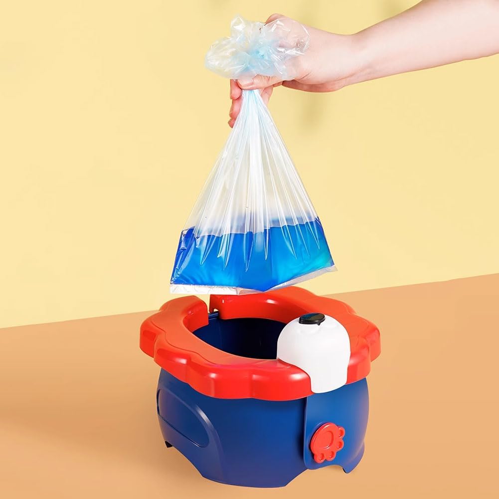 Orinal de viaje plegable para niños, orinal portátil para niños, asiento de inodoro plegable para niños y niñas para acampar en interiores y