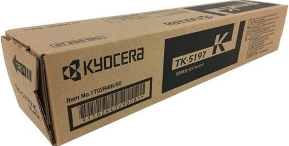 Kyocera 1T02R40US0 Modelo TK-5197K Cartucho de tóner negro para uso con impresoras multifuncionales a color Kyocera TASKalfa 306Ci A4, rendimiento
