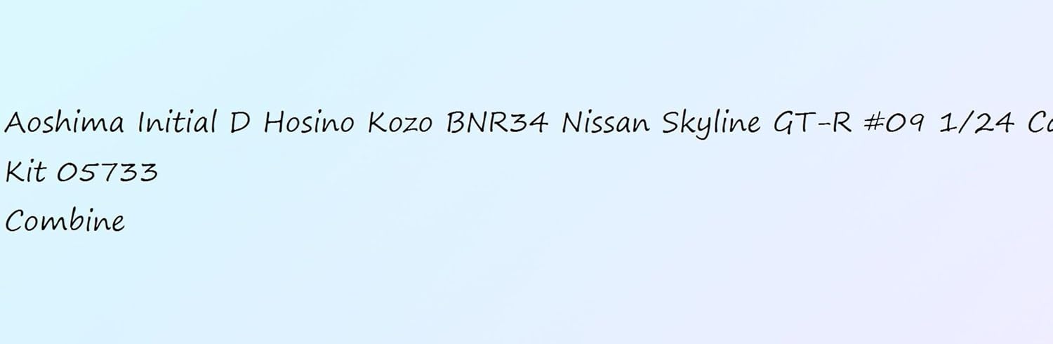 Hobby Kit de recogida Nissan Skyline GT-R #09 124 Kit de coche 05733 para inicial D Hosino Kozo BNR34