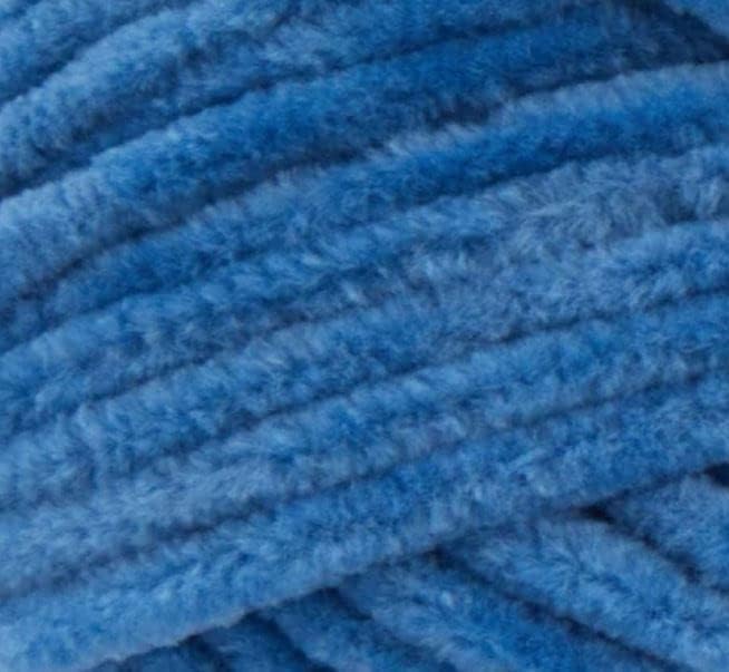 Premier Yarns Parfait Chunky – 3.5 oz – Peso súper voluminoso #6 – Paquete de 3 paquetes con 10 marcadores de puntada Bella’s Crafts (aciano)
